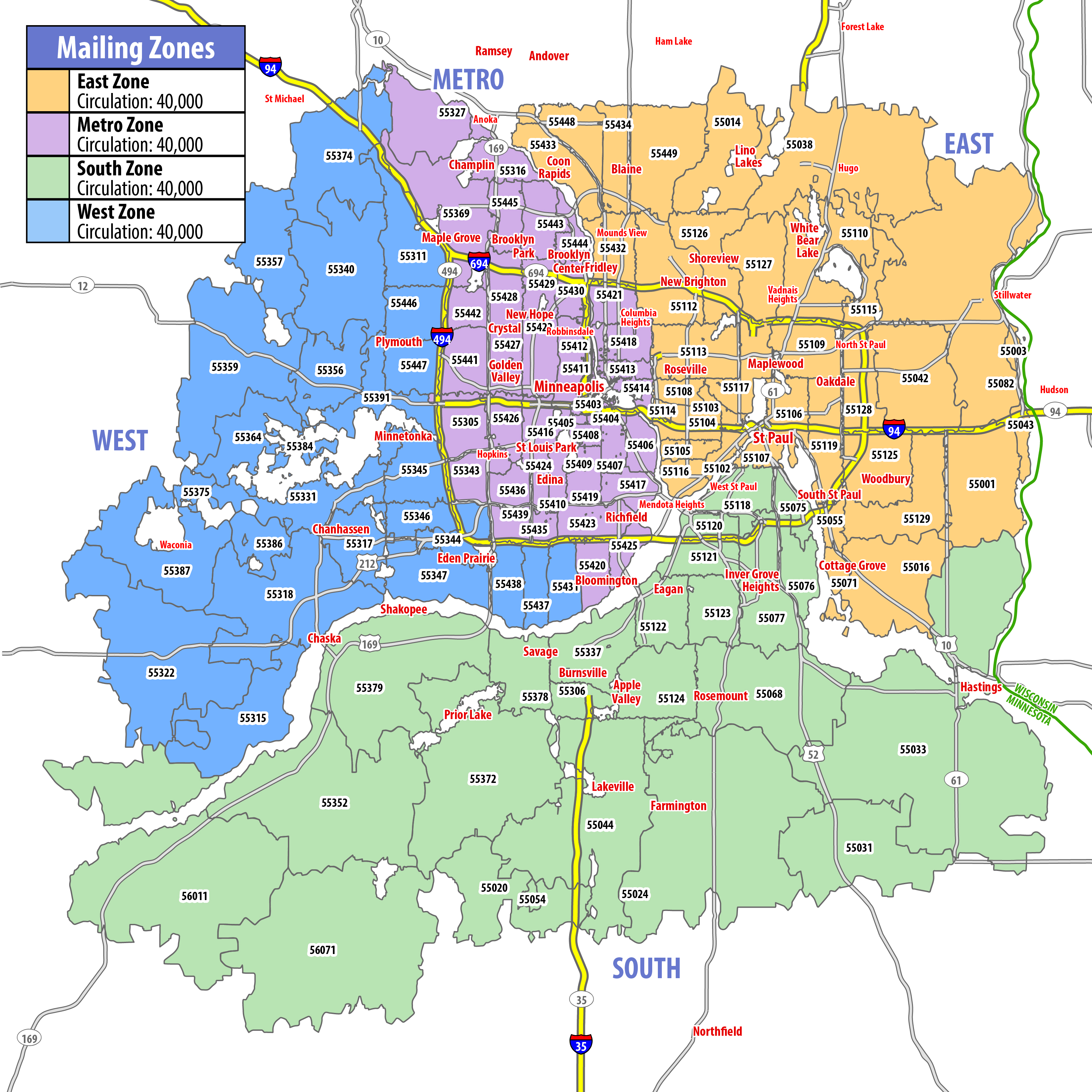 Map of RSVP Minnesota