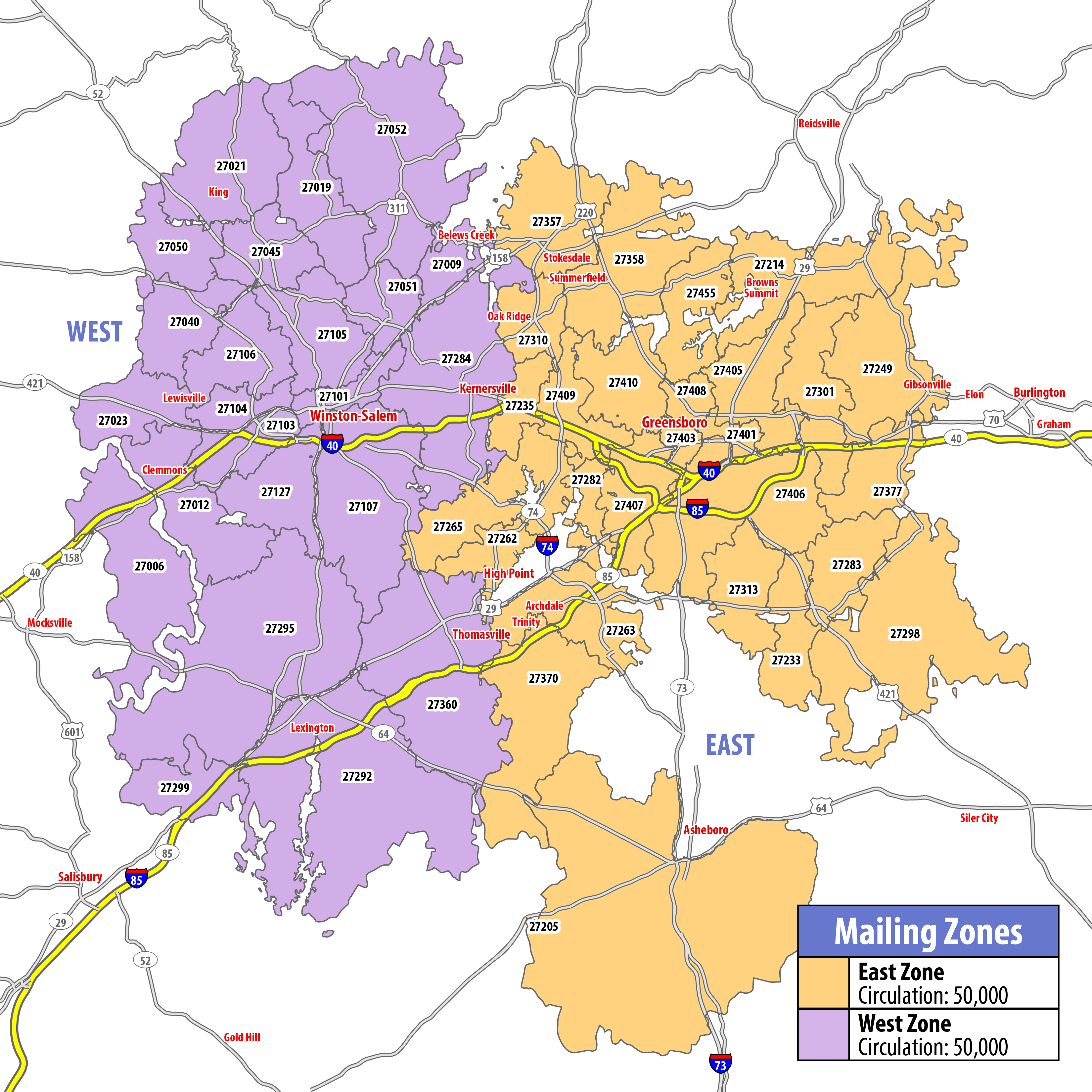 Map of RSVP Piedmont