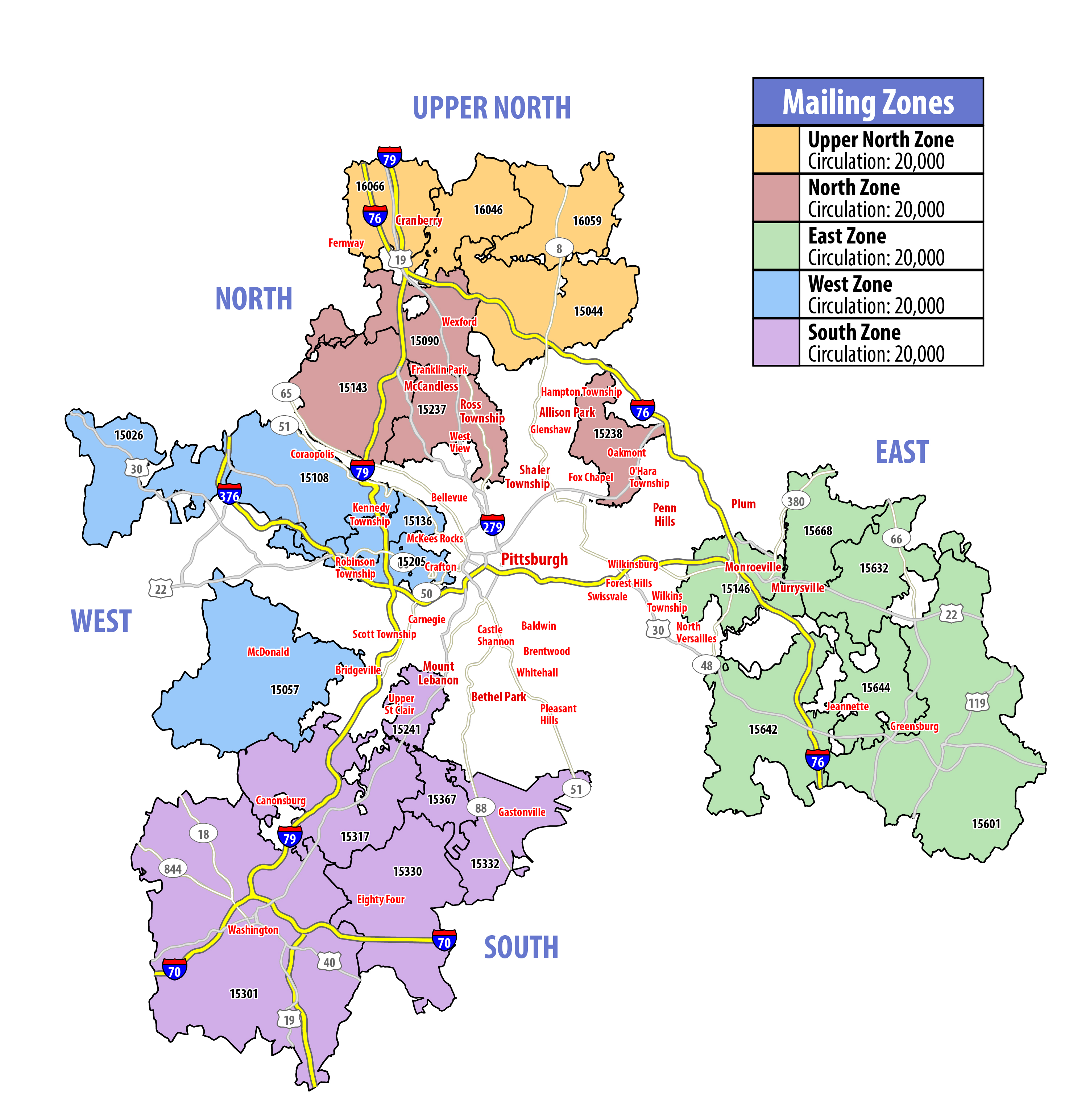 Map of RSVP Pittsburgh