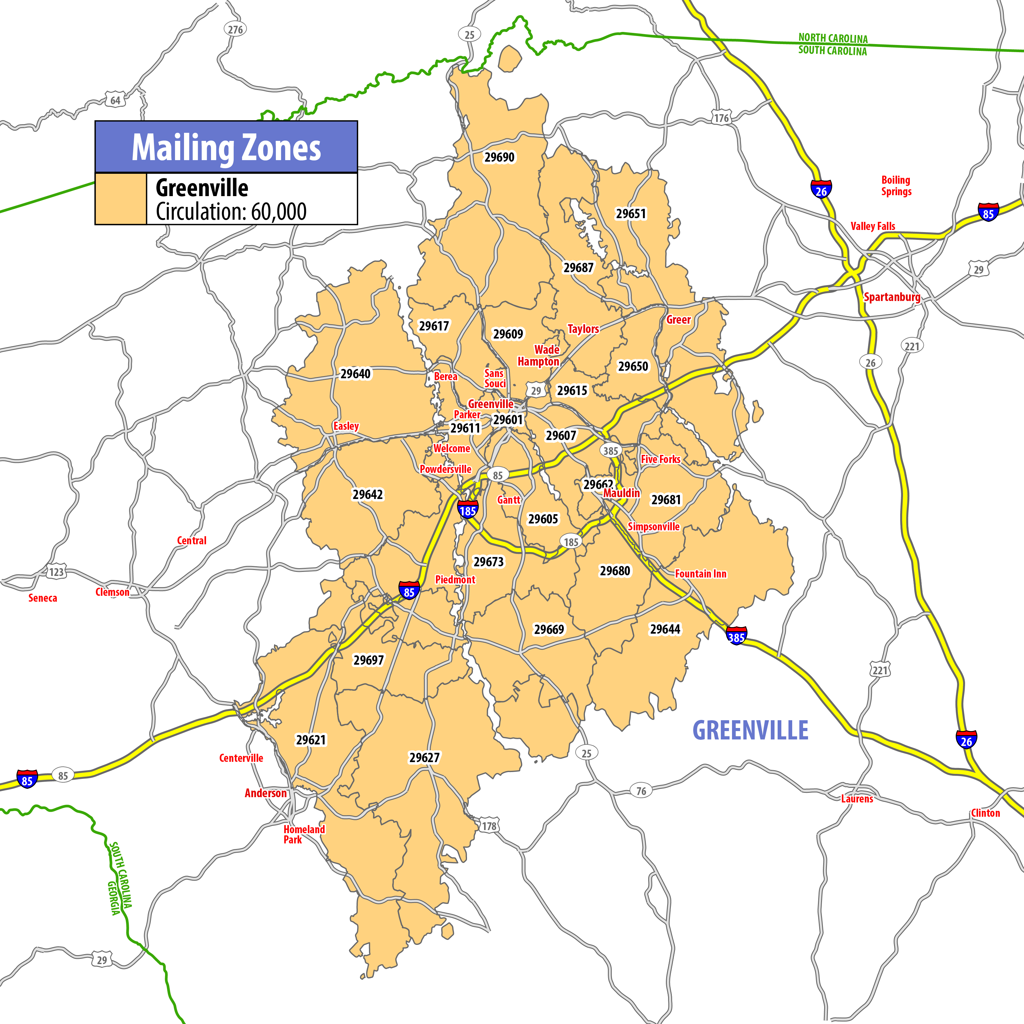 Map of RSVP Greenville