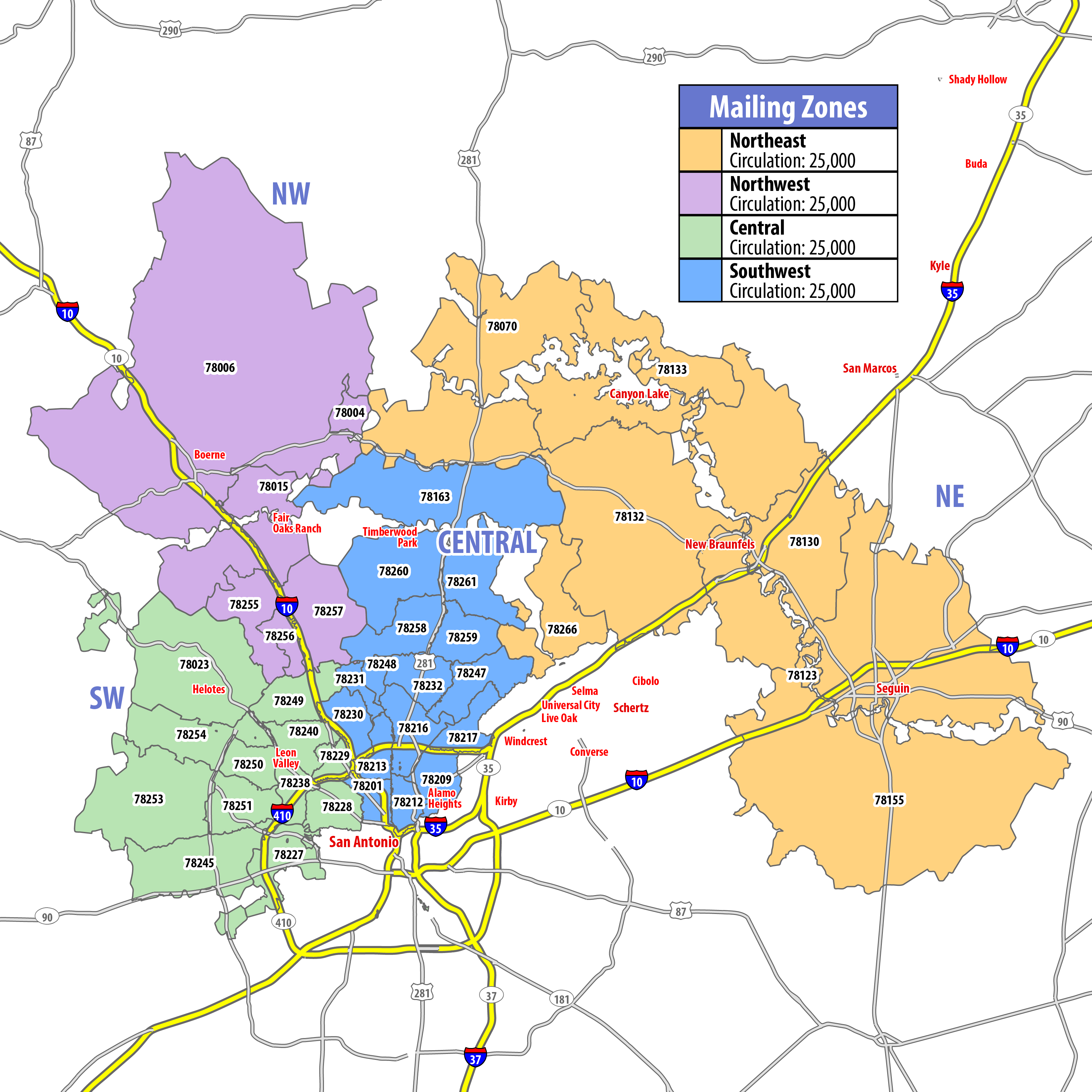 Map of RSVP San Antonio